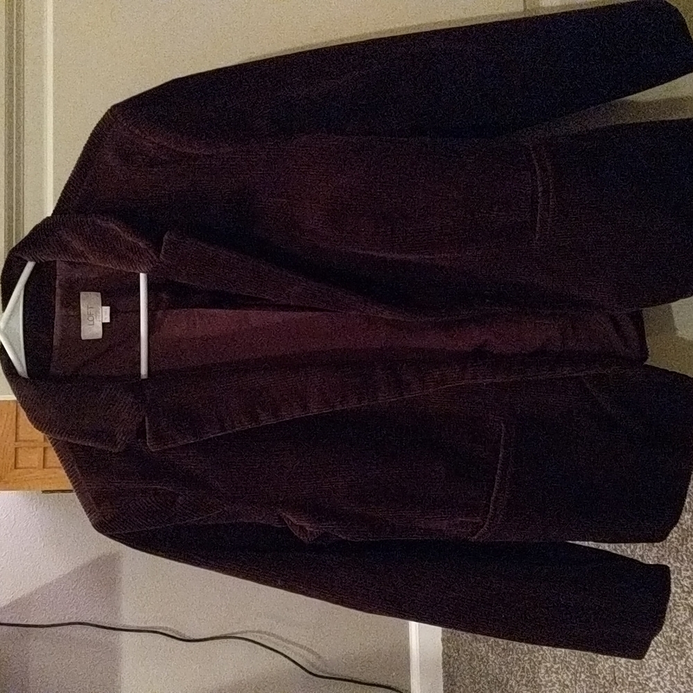Loft Outlet burgundy corduroy blazer jacket